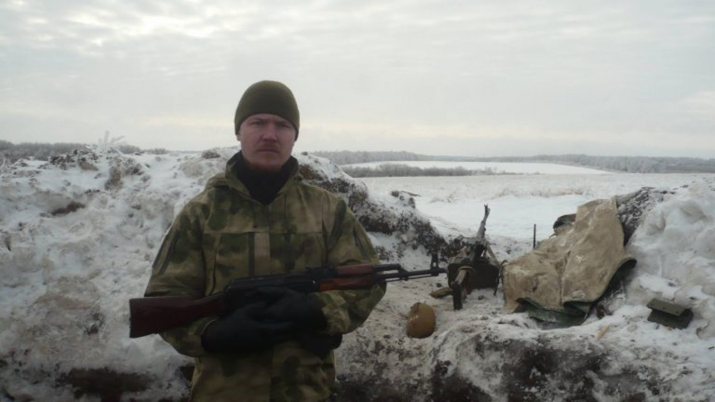 Andrej Rodionov në fushat e betejës në krah të forcave pro-ruse në Ukrainë (viti 2015).